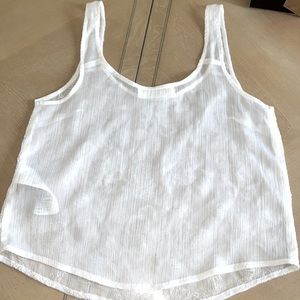 Lacey look sleeveless top. ,by Abercrombie & Fitch ,, gently loved, Small